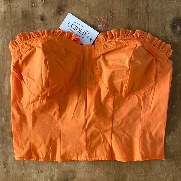 NWT - Cider strapless tube crop top - Picture 1 of 6